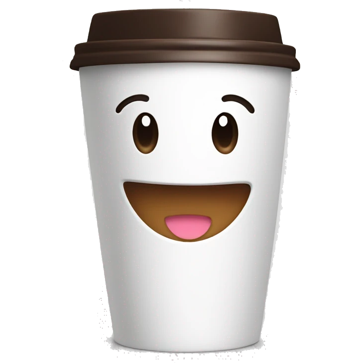 Coffee cup smiling emoji
