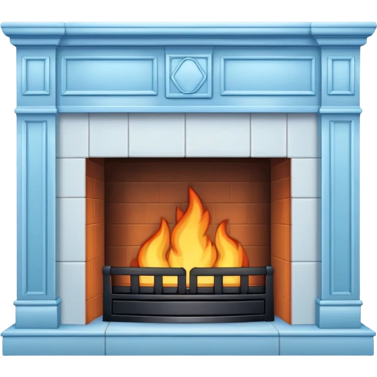 The fireplace is pale blue in color emoji