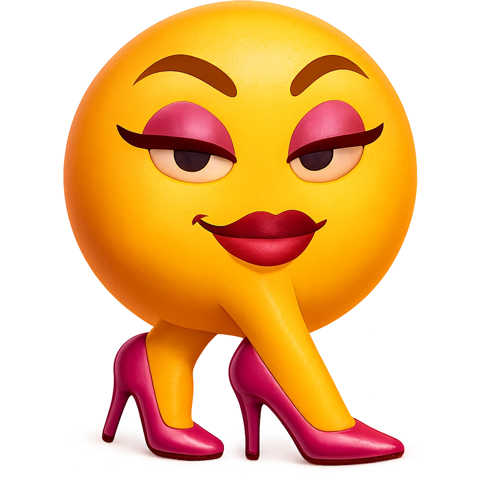 slay emoji with high heels emoji