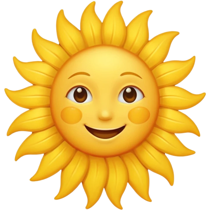 A happy sun emoji emoji