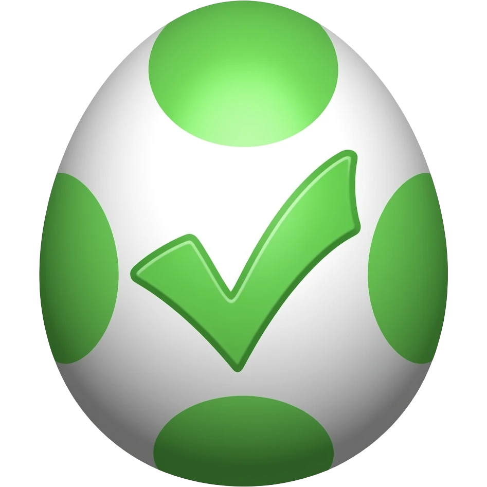 yoshi egg check mark emoji
