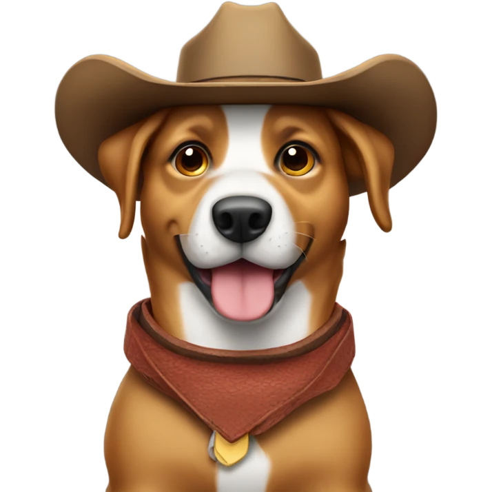 Dog in cowboy hat  emoji