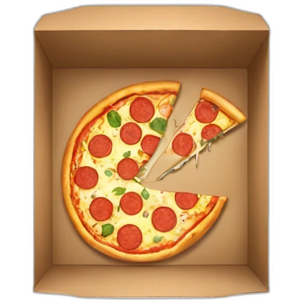 pizza slice under trap box emoji