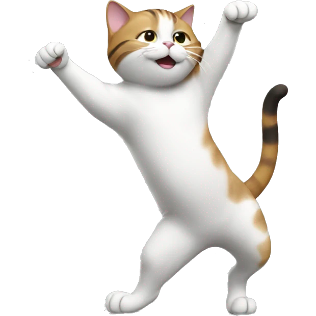 Cat doing a dab emoji