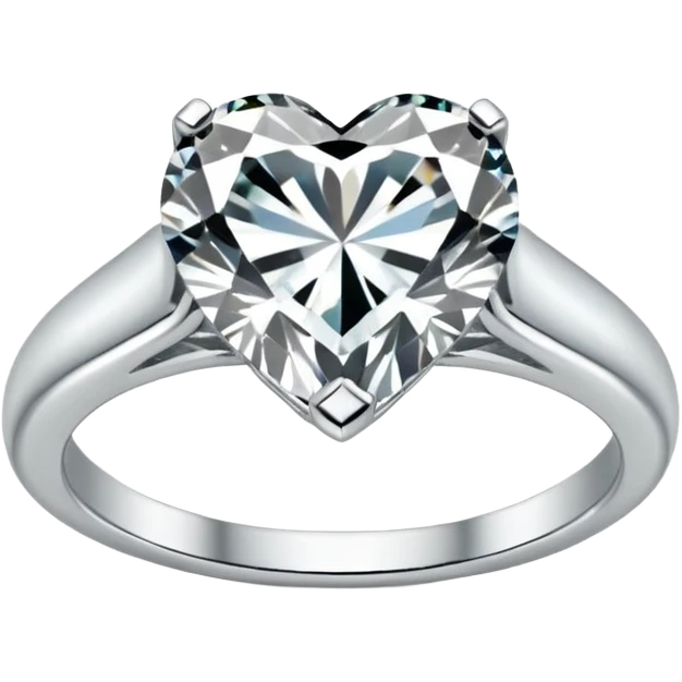 Heart-shaped Diamond Engagement Ring in Platinum, Tiffany emoji