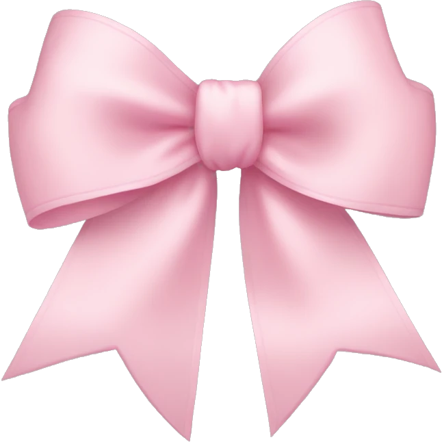 light pink ribbon bow emoji