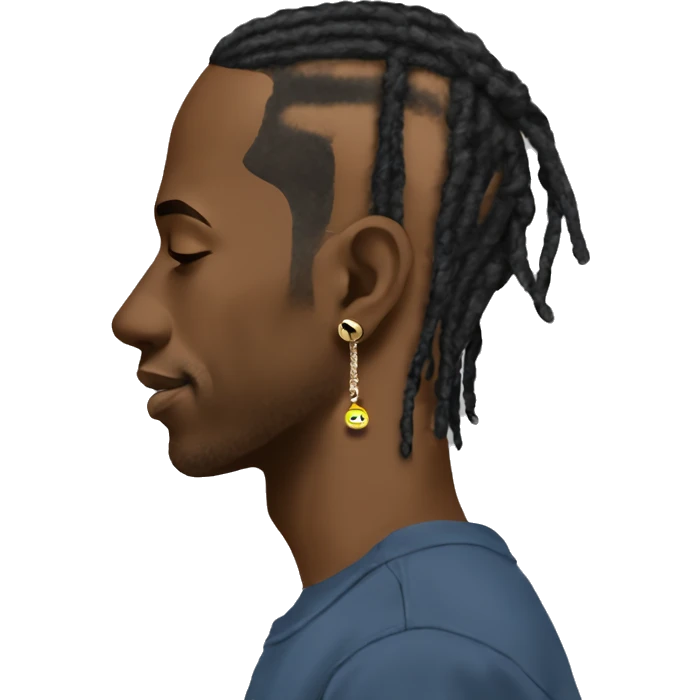 Travis Scott side view with emoji