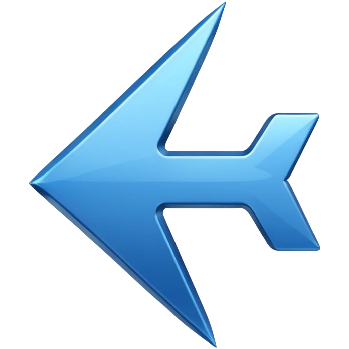 Blue arrow left emoji
