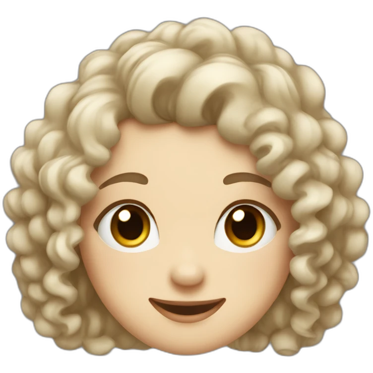 Curly haired white girl with headband smirking and winking emoji