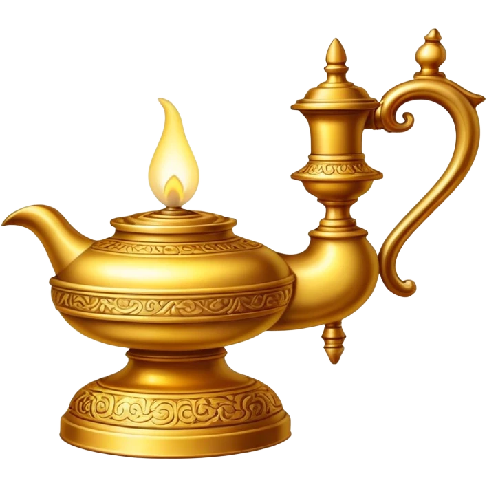 classic golden oil lamp emoji