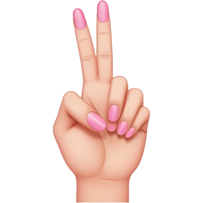 Pink middle finger emoji