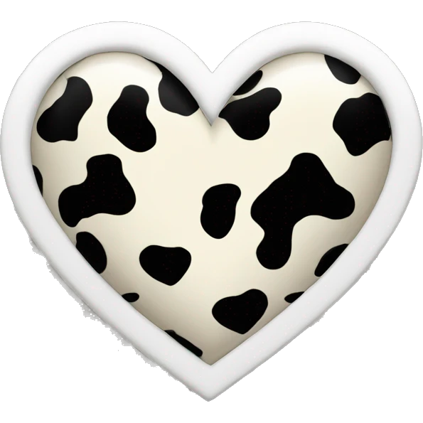 cow print heart emoji
