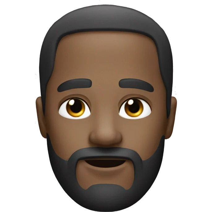 Black and white great Dan emoji