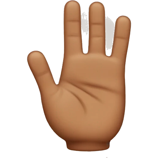 finger down brown color emoji