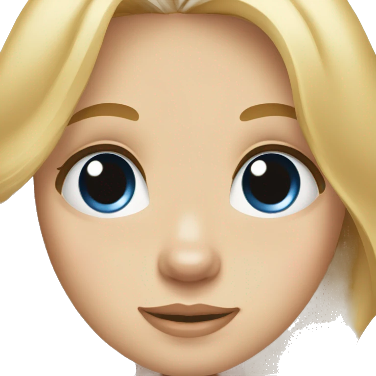 Blonde hair blue eyed girl with a golden retriever  emoji