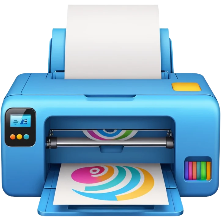 impresora imprimiendo papercraft emoji