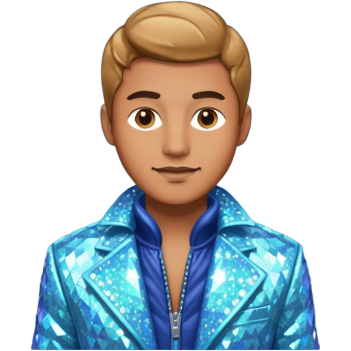 man with sparkling jacket emoji