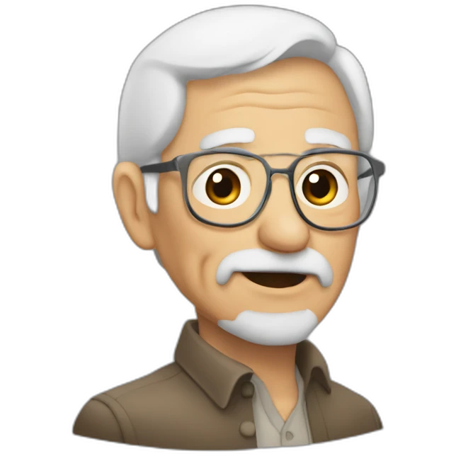 Abuelo con nlña emoji