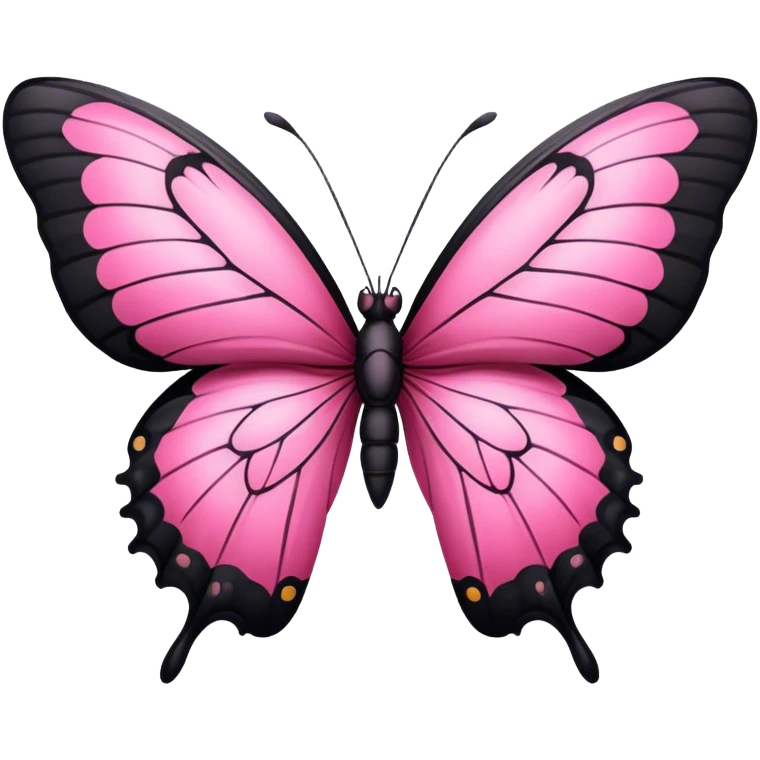 Black and pink butterfly emoji