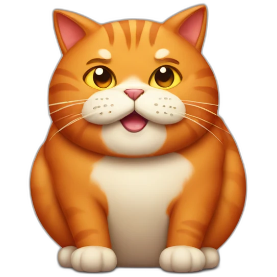 big fat red cat emoji