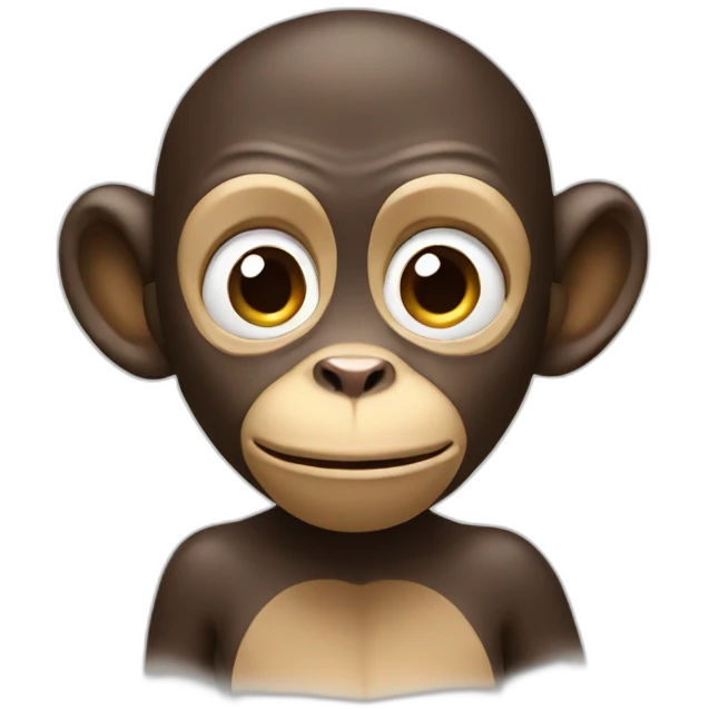 Thinking and being shy monkey emoji