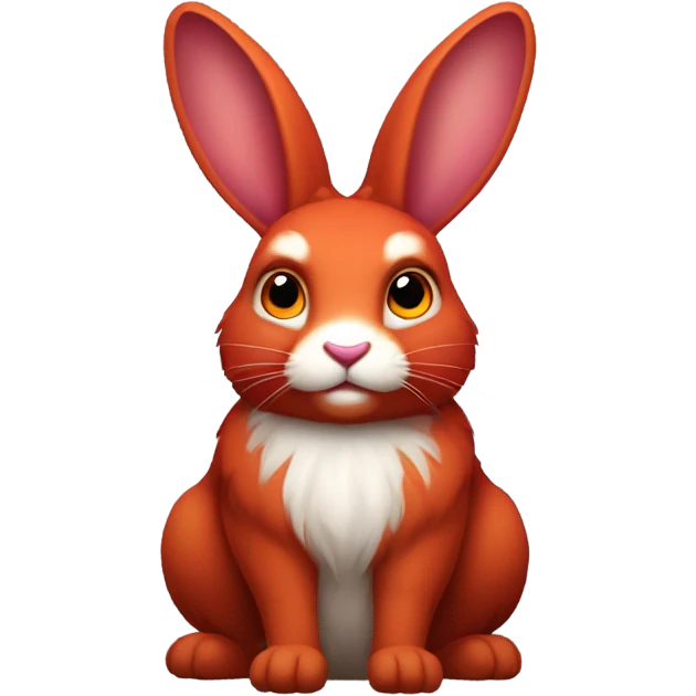 Red head king bunny emoji