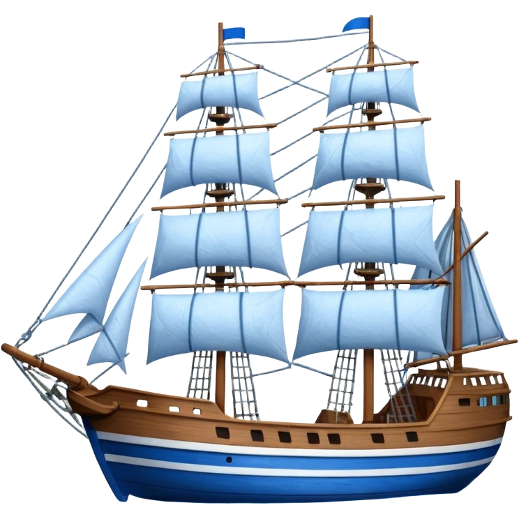sailing ship expedition vessel going through ice emoji