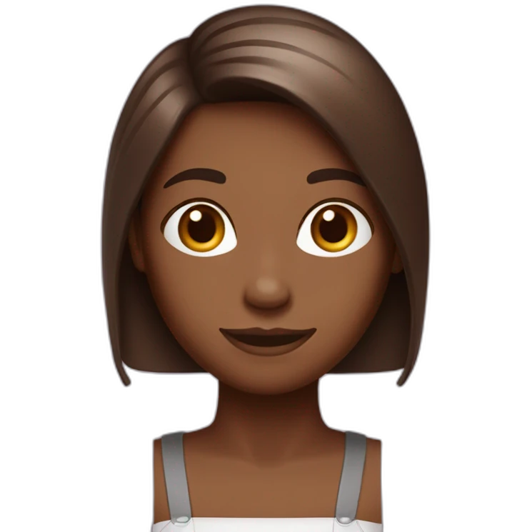 Chocolatine, streameuse brune aux cheveux lisses emoji