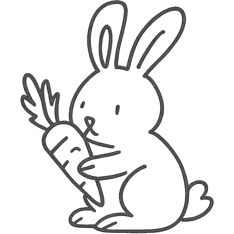 rabbit with a carrot emoji