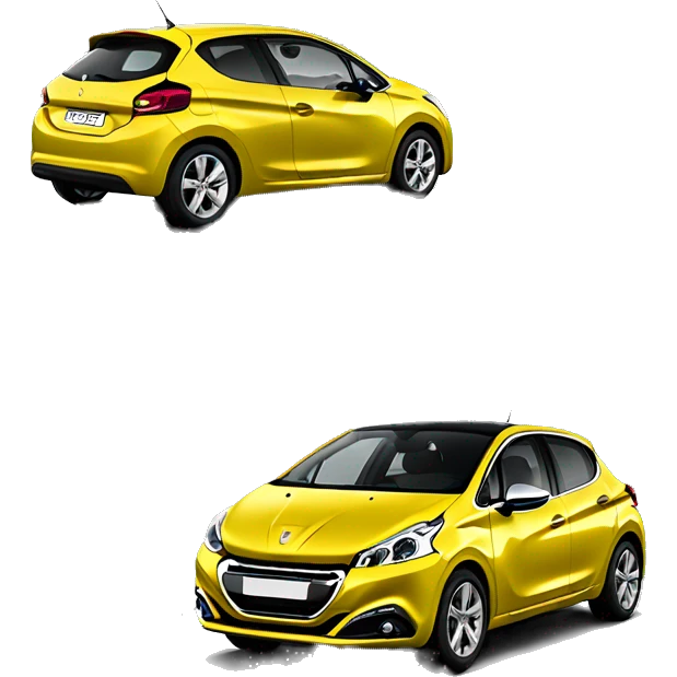 Peugeot 208 yellow emoji
