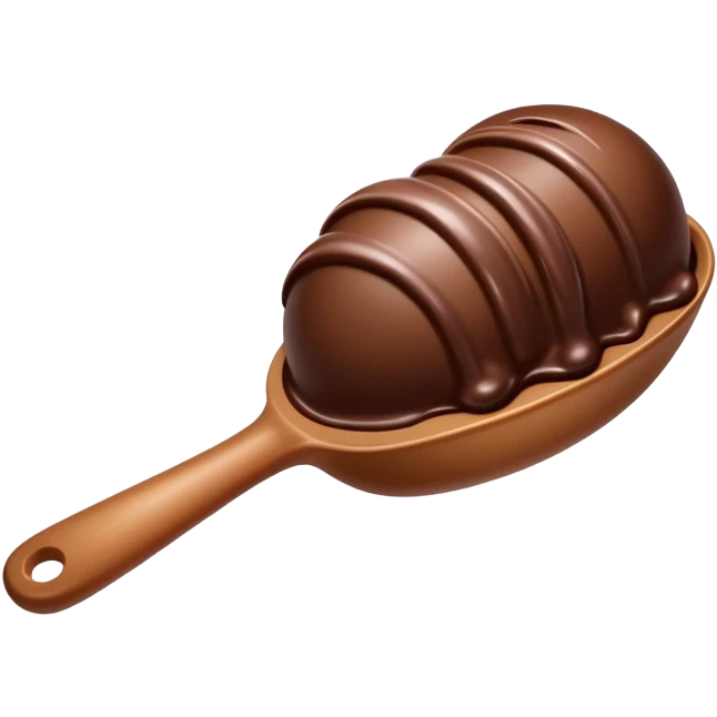 Chocolate ice cream scoop  emoji