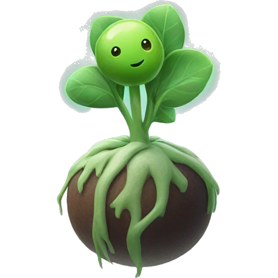 sprout with planetary ring emoji