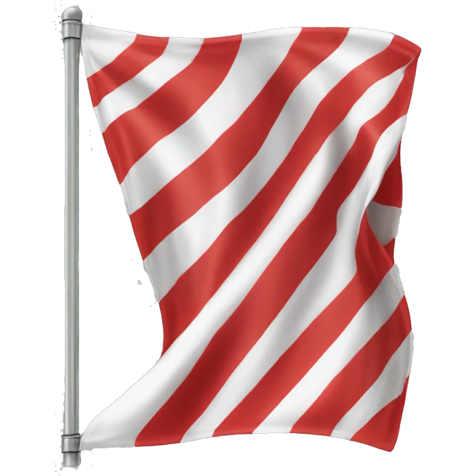 white red white flag in a row emoji