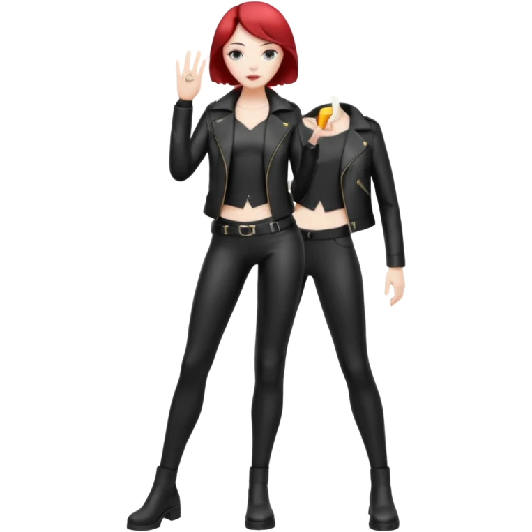 Matrix trinity black leather full body emoji
