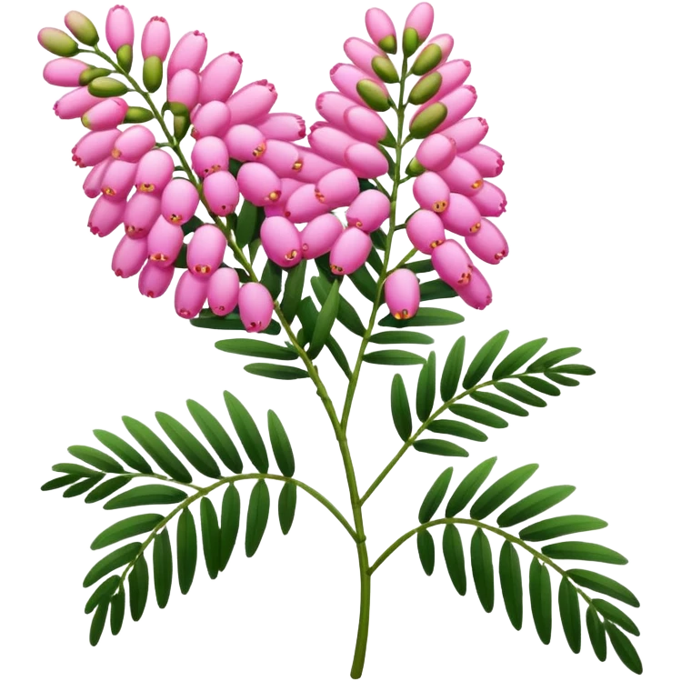 Pink Mimosa with flower  emoji