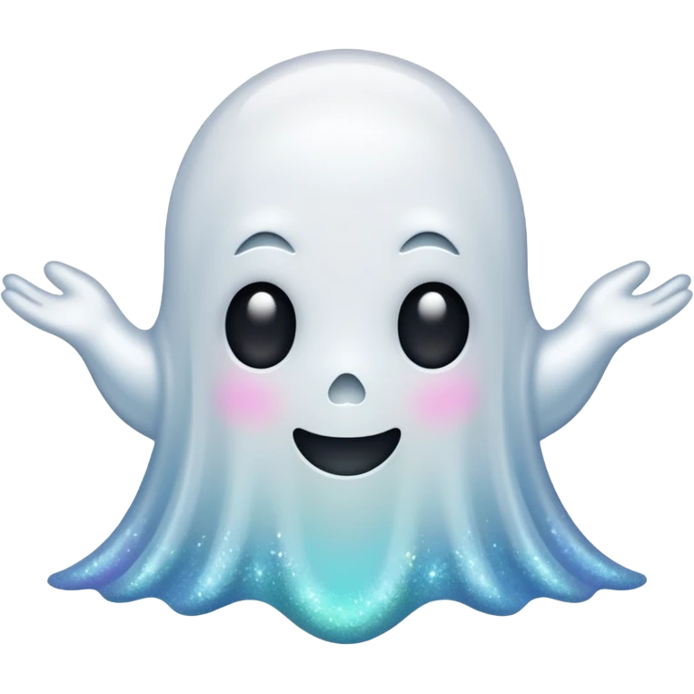glitter white ghost emoji