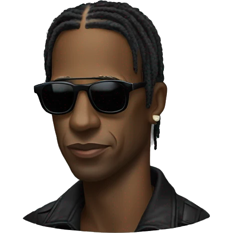 Travis Scott with dark sunglasses on emoji