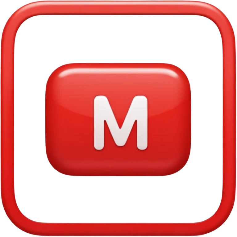 Make a  rounded rectangular red shape with an letter IM inside it emoji