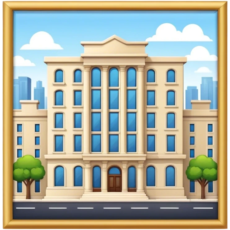 Flat luxury building  emoji
