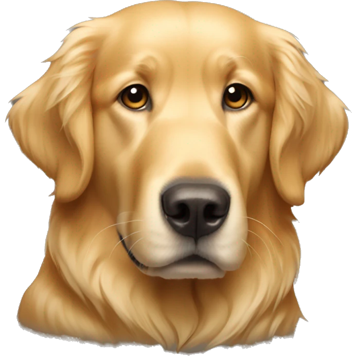 Crea un golden retriever  emoji