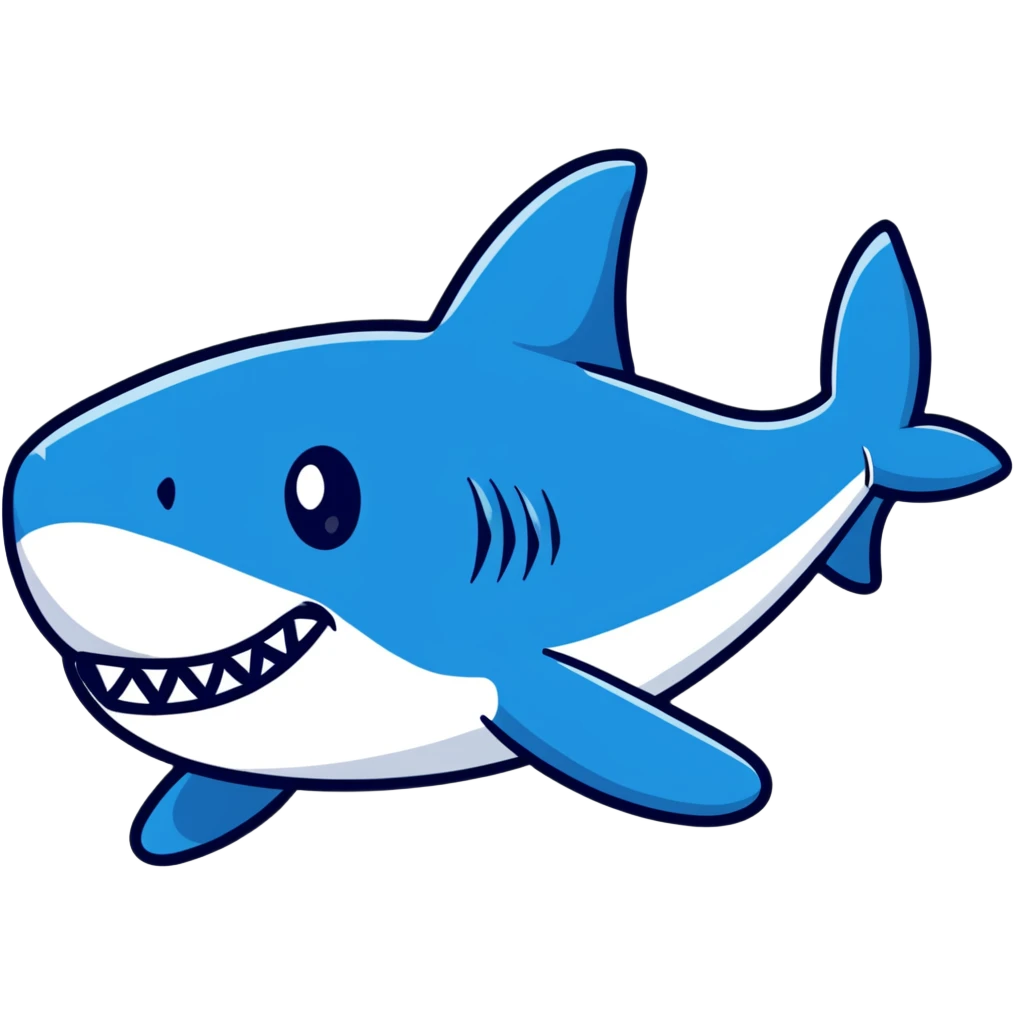 Shark wearing blue Nike shoes emoji