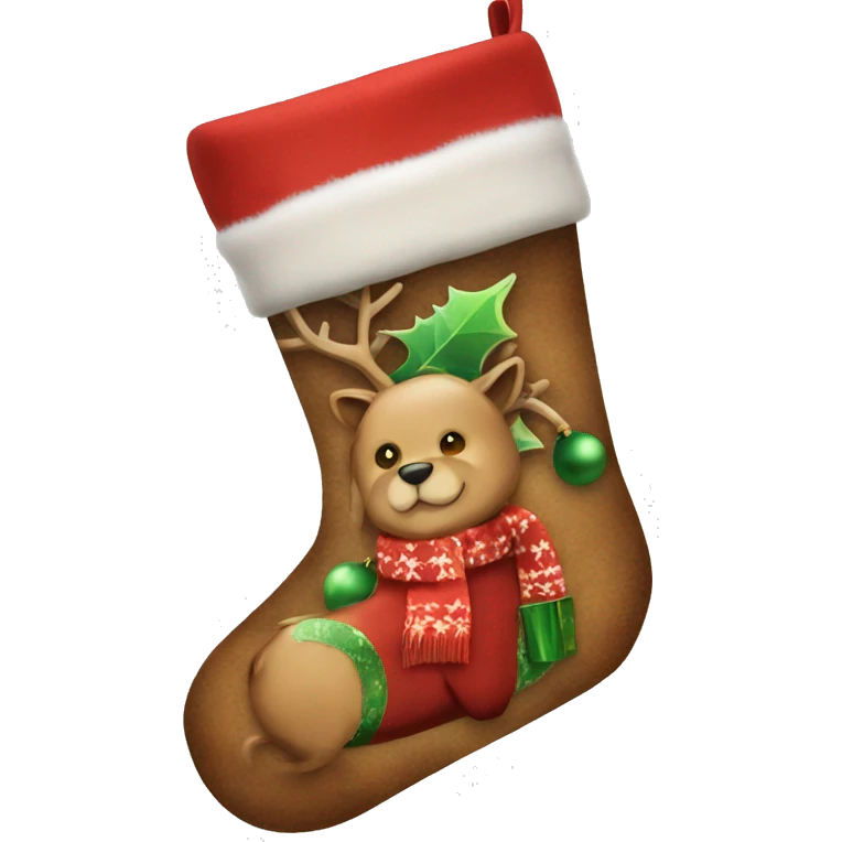 aesthetic Christmas stocking emoji