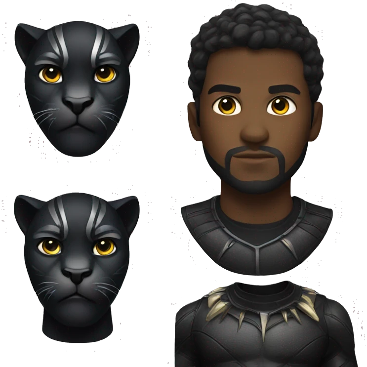 black panther fierce  emoji