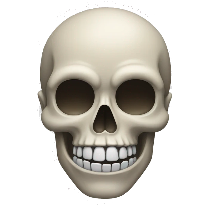 Skull raising their eyebrow emoji