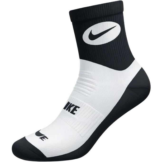 white sock, with black nike logo socks emoji