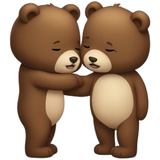 Two bears kissing emoji