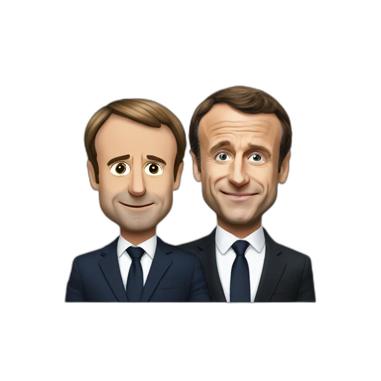 Emmanuel macron embrasse sarkozi emoji
