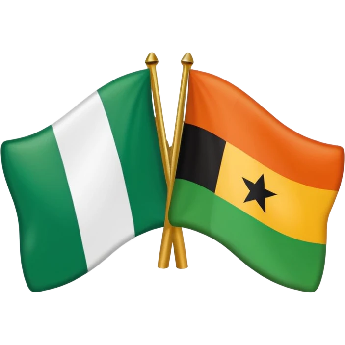 Nigerian flag and Ghanian flag together emoji