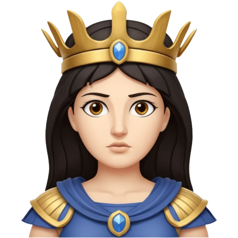 Athena the Greek goddess, dark haired, most important deities in Greek mythology, the daughter of Zeus, associated with: Strategic warfare Wisdom and intellect Craft, engineering, building, navigation Justice and good governance Protection of cities embodys rational, disciplined intelligence emoji
