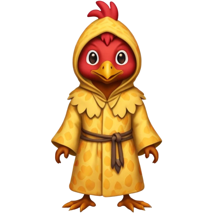 a kobold wearing a chicken robe emoji